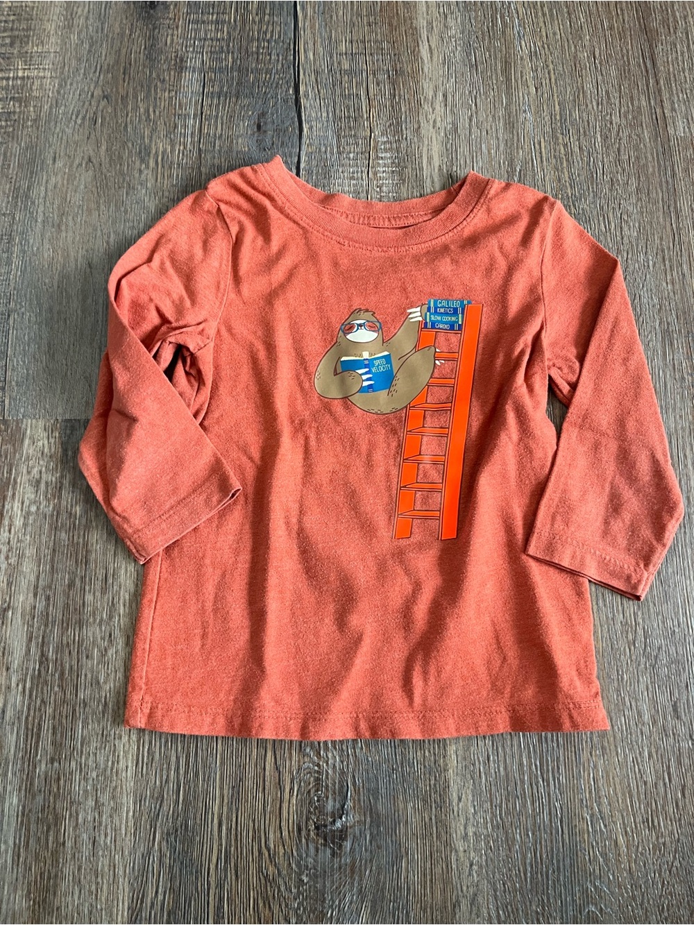 Cat & Jack Long Sleeve Sloth T-shirt - Size 18 months